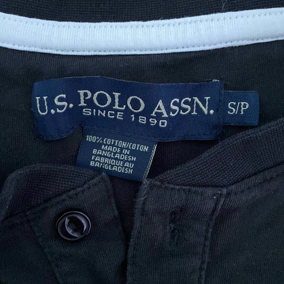US Polo Black Long Sleeve Shirt sz sm - Picture 3 of 3
